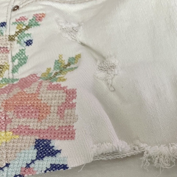 Blank NYC Big Girl's Closer Together Cross Stitch Embroidered Shorts Sizes 10/14 - Picture 12 of 16